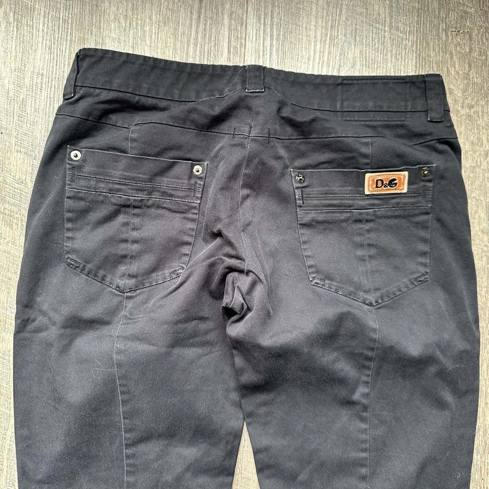 Dolce & Gabbana D&G Black Jeans Lightweight Low Rise Straight Pants 30